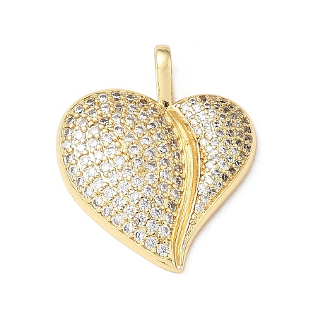 Valentine's Day Brass Micro Pave Clear Cubic Zirconia Pendants KK-E799-01D-G-1