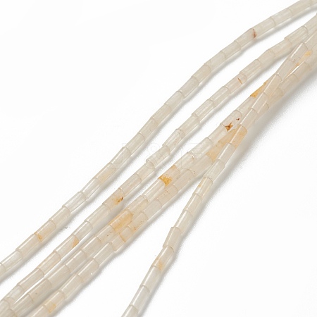 Natural Golden Silk Jade Beads Strands G-B004-A05-1