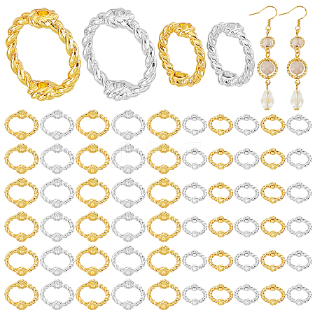 80Pcs 4 Colors Brass Bead Frames FIND-PH0021-29-1