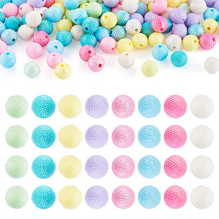 200Pcs Opaque ABS Plastic Beads MACR-TA0002-85-1