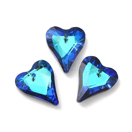 Electroplated Glass Pendants EGLA-M029-05-04-1