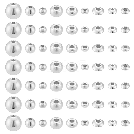 60Pcs 9 Styles 925 Sterling Silver Beads STER-PH0003-29-1