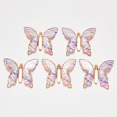 Transparent Acrylic Pendants LS-TACR-R140-06G-1