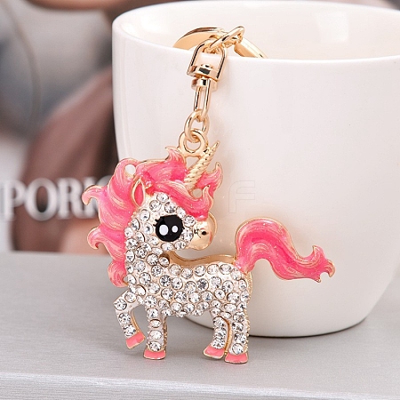Alloy Rhinestone Keychains PW-WG72083-02-1