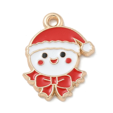 Christmas Alloy Enamel Pendants ENAM-K074-01G-04-1