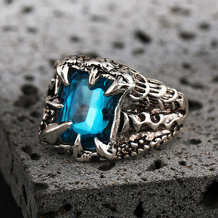 Alloy Rhinestone Cuff Rings for Men FS-WG503BD-03-1