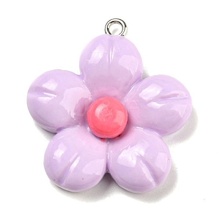 Opaque Resin Pendants RESI-G078-01M-1