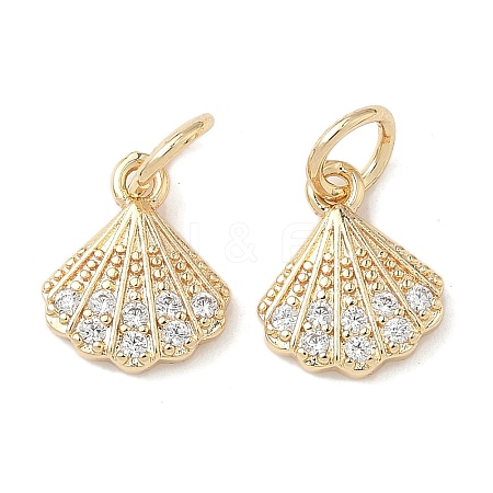 Brass Micro Pave Cubic Zirconia Pendants KK-D386-13G-1