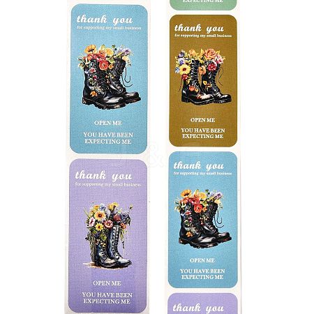 Thanksgiving Day Theme Paper Sticker with Word Thank You DIY-F154-03-1