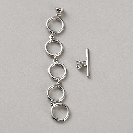 Brass Toggle Clasps KK-WH0110-07P-1