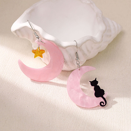 Valentine's Day Acrylic Dangle Earrings FS-WGE7447-04-1