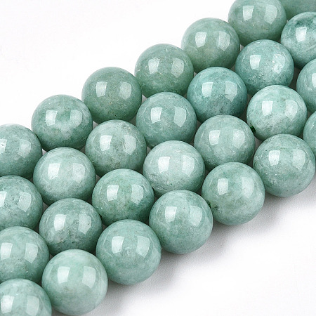 Natural Myanmar Jade/Burmese Jade Beads Strands X-G-T064-22-10mm-1