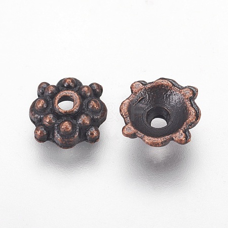 Tibetan Style Bead Caps X-RLF0664Y-1