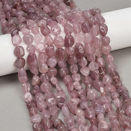 Natural Madagascar Rose Quartz Beads Strands G-Q060-E21-03-1
