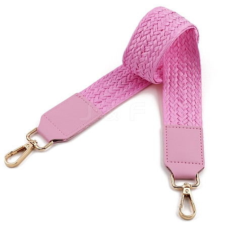 PU Imitation Leather & Raffia Bag Handles PW-WGC4EAE-03-1