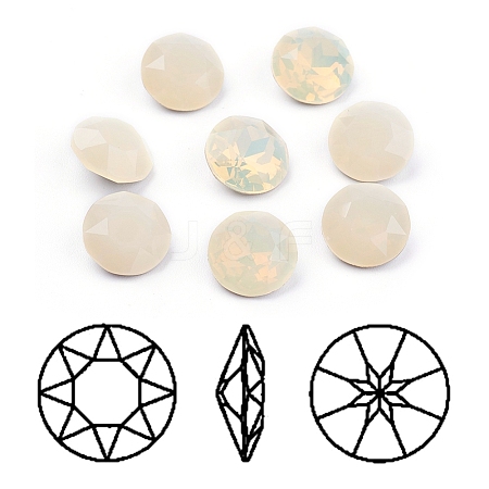 Pointed Back & Back Plated K9 Glass Rhinestone Cabochons RGLA-J012-8mm-287-1