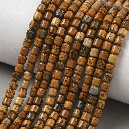 Natural Picture Jasper Beads Strands GG-CBAC70A-A04-1