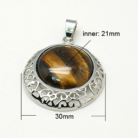 Tiger Eye Pendants G-C075-6-1