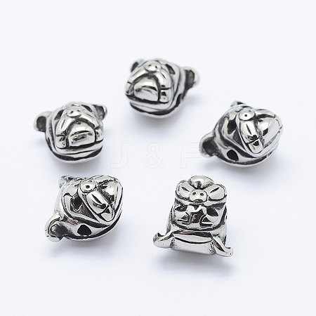 304 Stainless Steel Puppy Beads LS-STAS-K152-01AS-1