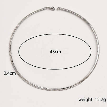 Stainless Steel Collar Necklace QV1917-3-1