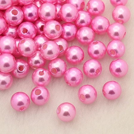 Imitation Pearl Acrylic Beads PL609-4-1