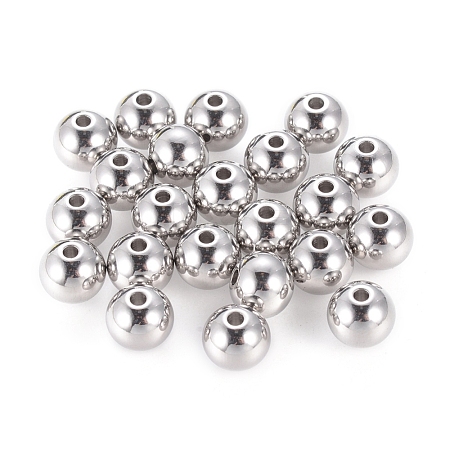 Stainless Steel Beads X-STAS-R033-8mm-1