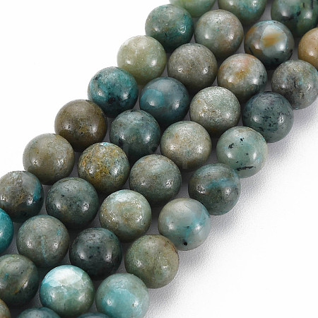 Natural Chrysocolla Beads Strands X-G-S376-004A-1