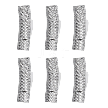 6Pcs 304 Stainless Steel Bayonet Clasps STAS-DR0001-18P-1