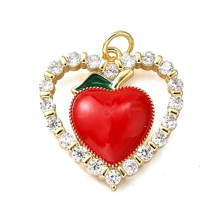 Brass Enamel Pendants KK-B136-04G-03-1