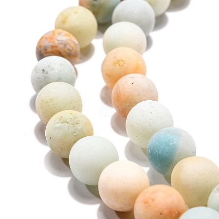 Natural Flower Amazonite Beads Strands G-G692-01F-10mm-1