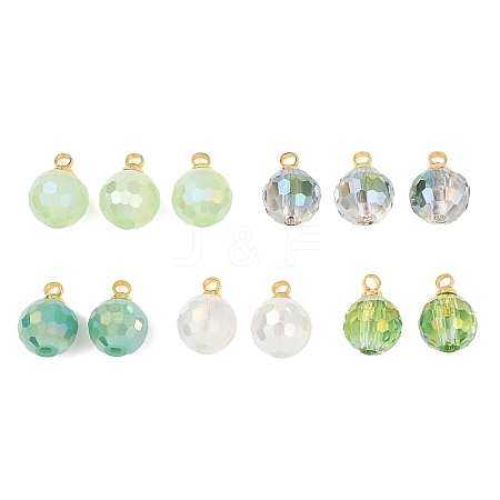 Electroplate Glass Pendants PALLOY-JF05532-04-1