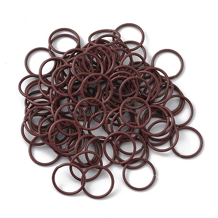 100Pcs Baking Paint Zinc Alloy Open Jump Rings FIND-WH0032-85B-07-1