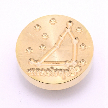 Brass Wax Sealing Stamp Head AJEW-TAC0026-01LG-10-1