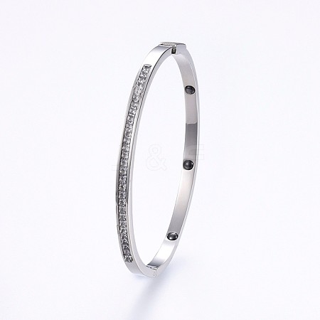 304 Stainless Steel Bangles BJEW-P223-20P-1