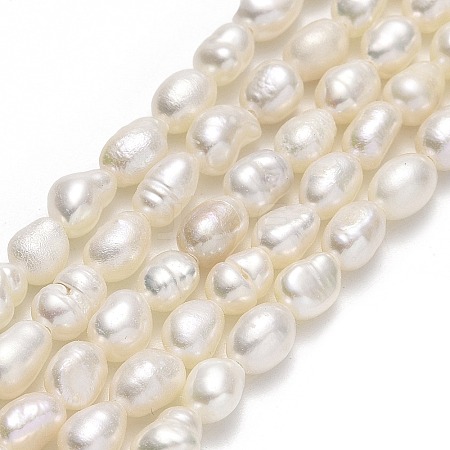 Natural Cultured Freshwater Pearl Beads Strands PEAR-J006-10A-01-1
