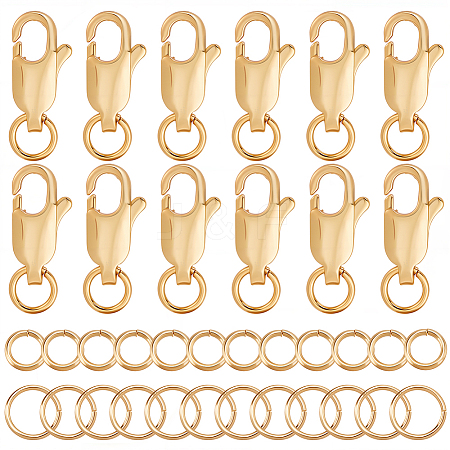 Brass Lobster Claw Clasps KK-BBC0024-52A-1