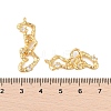 Brass Micro Pave Clear Cubic Zirconia Pendants KK-B111-03G-3