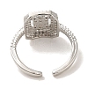 Brass Micro Pave Cubic Zirconia Rings for Women RJEW-E295-14P-3