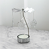 Stainless Steel Rotating Candlestick Tealight Candle Holder CAND-PW0001-300B-1