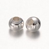 Silver Color Plated Iron Round Spacer Beads X-E188Y-S-2