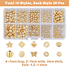 300Pcs 10 Styles Barrel Plating Alloy Beads FIND-DC0002-88-2