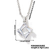 Crystal Cute Geometric Rhombus Rhinestone Pendant Necklaces LZ2991-1-1