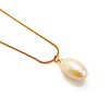 Plastic Oval Pendant Necklaces PW-WG36D15-06-1