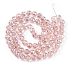 Electroplate Transparent Glass Beads Strands X-EGLA-T020-16C-3