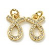 Rack Plating Brass Micro Pave Cubic Zirconia Pendants KK-K386-02I-G-1