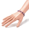Natural Amethyst Beaded Stretch Bracelets for Kids BJEW-JB06250-11-3
