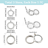 3Pcs 3 Styles Stainless Steel Glass Photo Living Memory Floating Locket Pendants STAS-UN0061-54-3