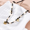 304 Stainless Steel Heart Pendant Necklaces NJEW-U026-17G-1