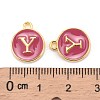 Golden Plated Alloy Enamel Charms X-ENAM-S118-08Y-3