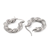 304 Stainless Steel Hoop Earrings EJEW-K259-05P-2